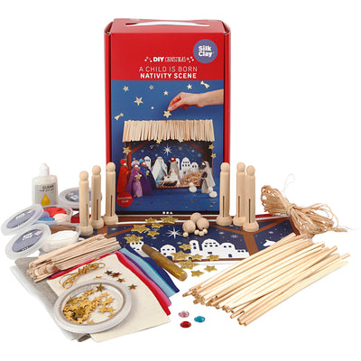Ensemble d'artisanat de la nativité en bois de la compagnie de création en bois