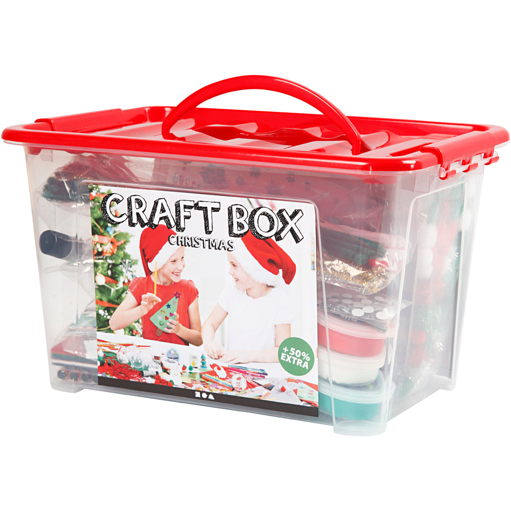 Creativ Company Hobbybox rouge avec des matériaux créatifs