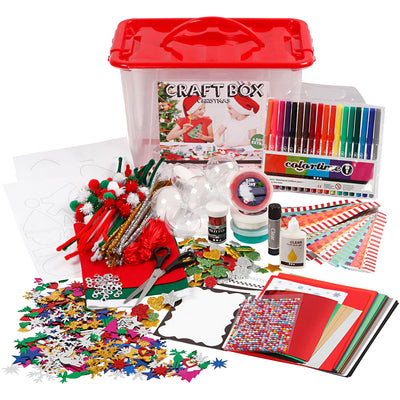 Creativ Company Hobbybox rouge avec des matériaux créatifs