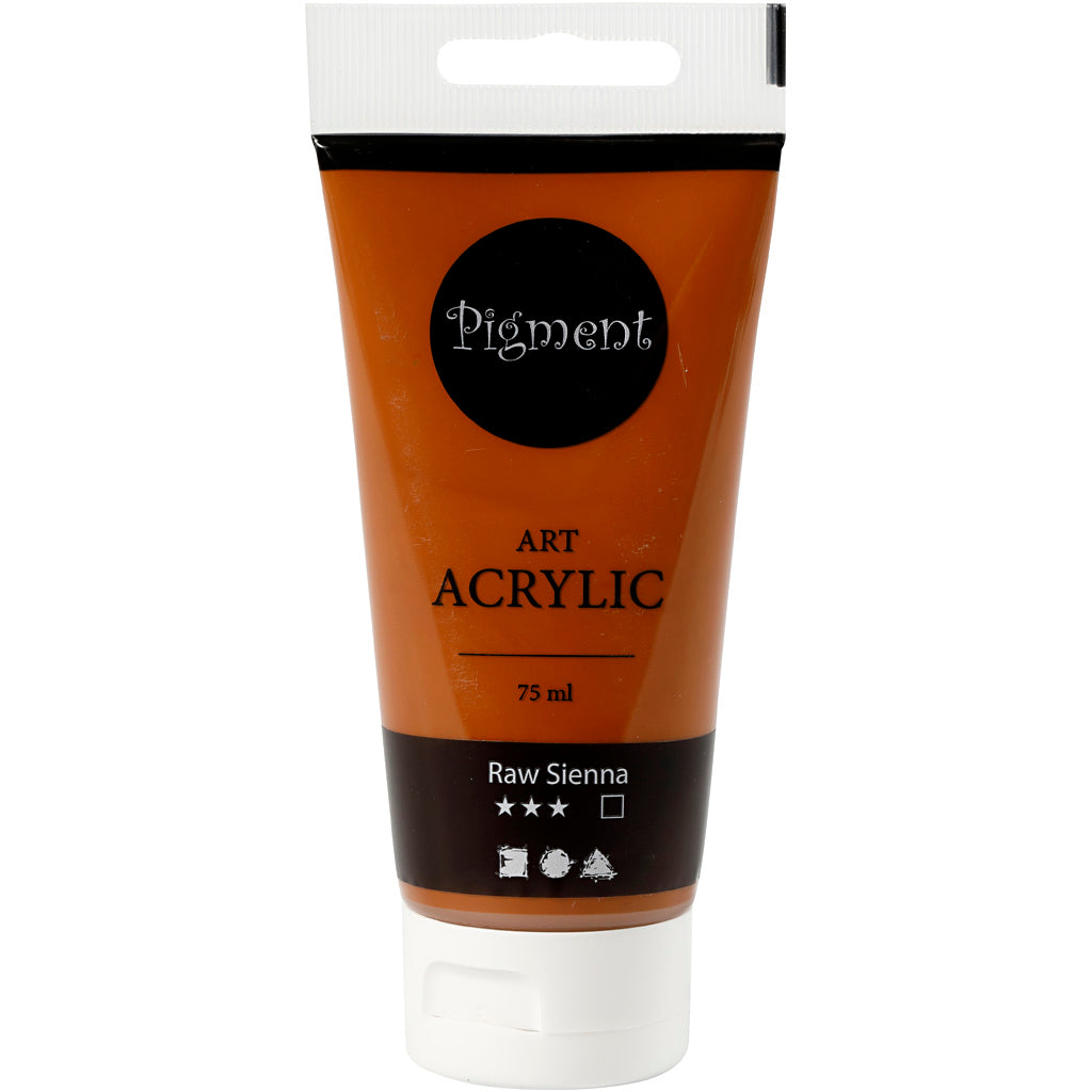 Creativ Company Pigment Art Acrylic Paint Sienna Bruin, 75 ml