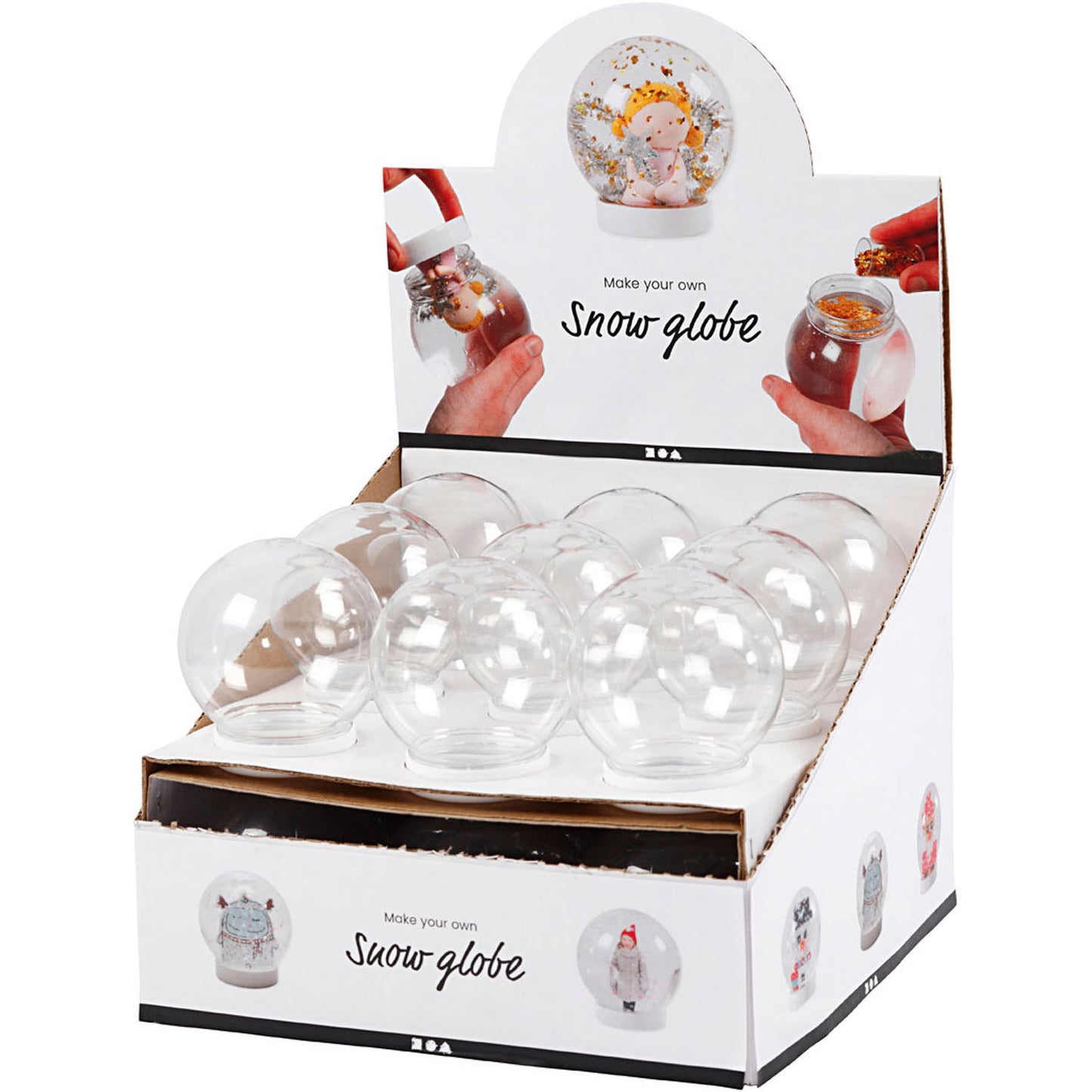 Boules de neige, 18 pièces.