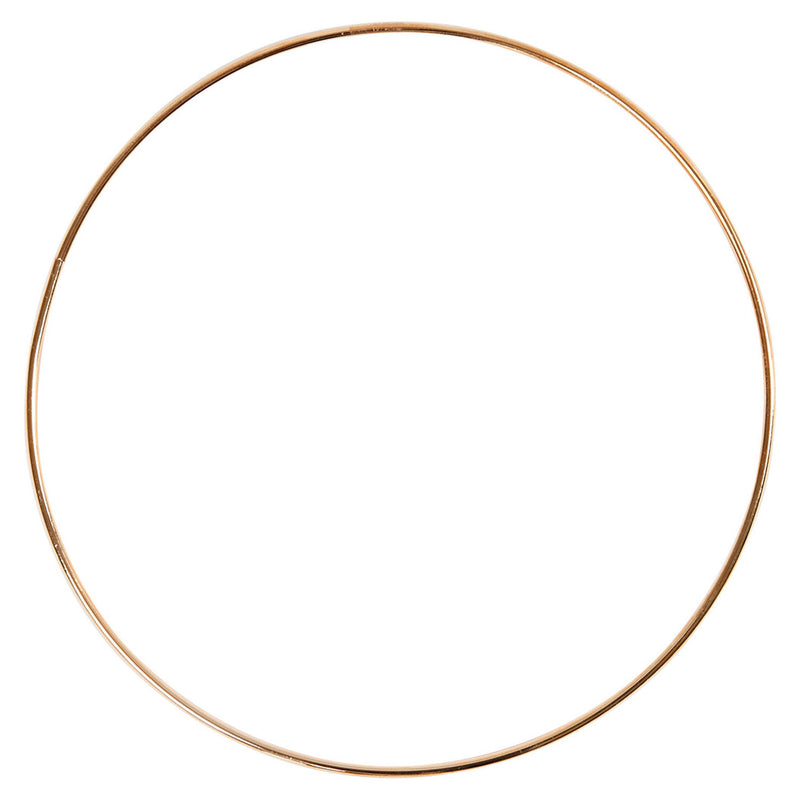 Anneau de fil métallique or, 20 cm