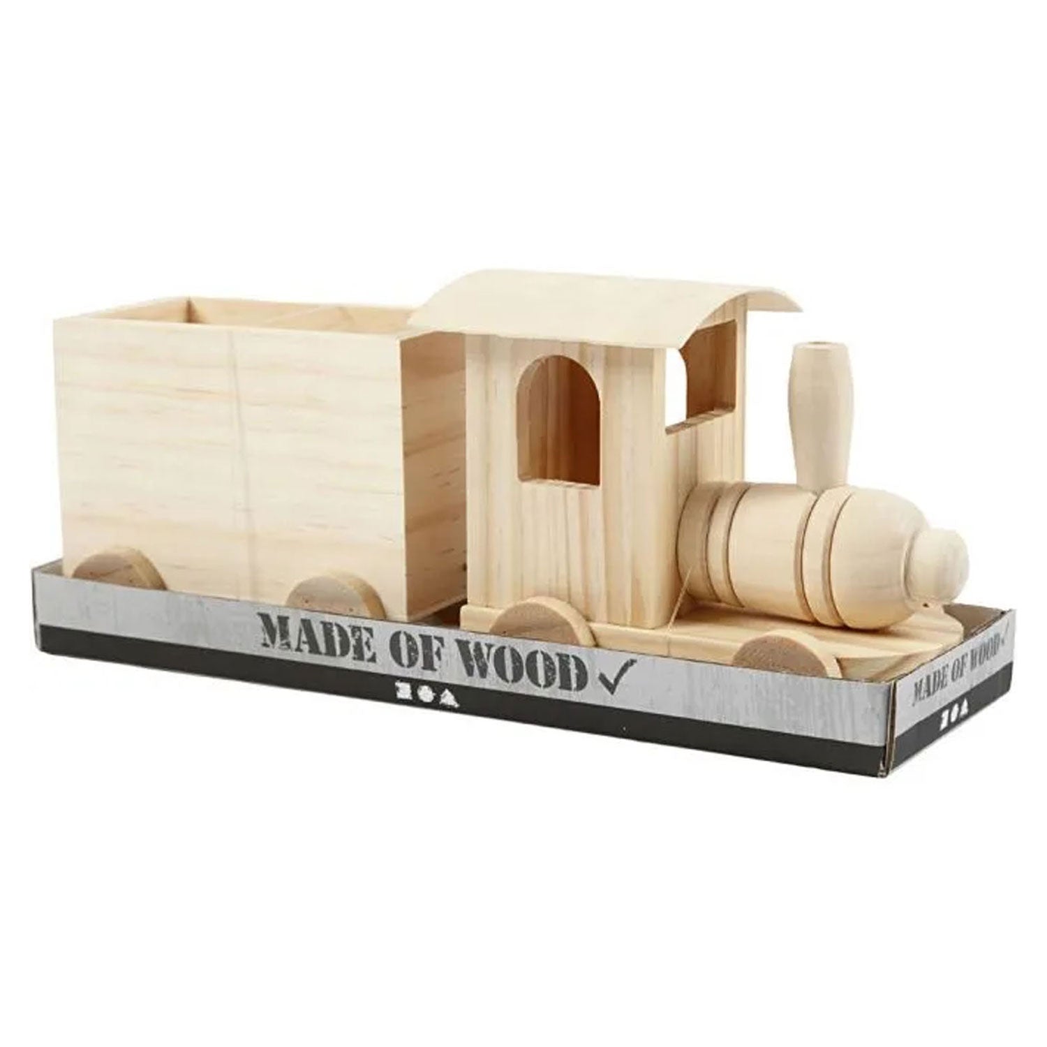 Train en bois avec wagon