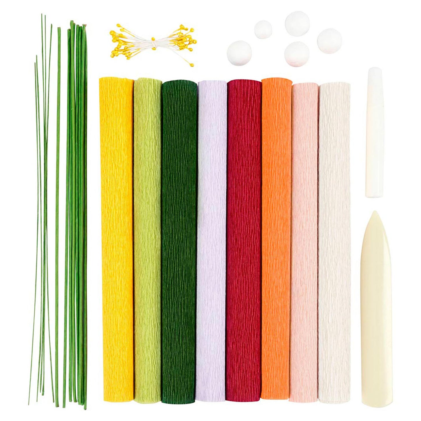 Kit de fabrication de fleurs en papier crépon