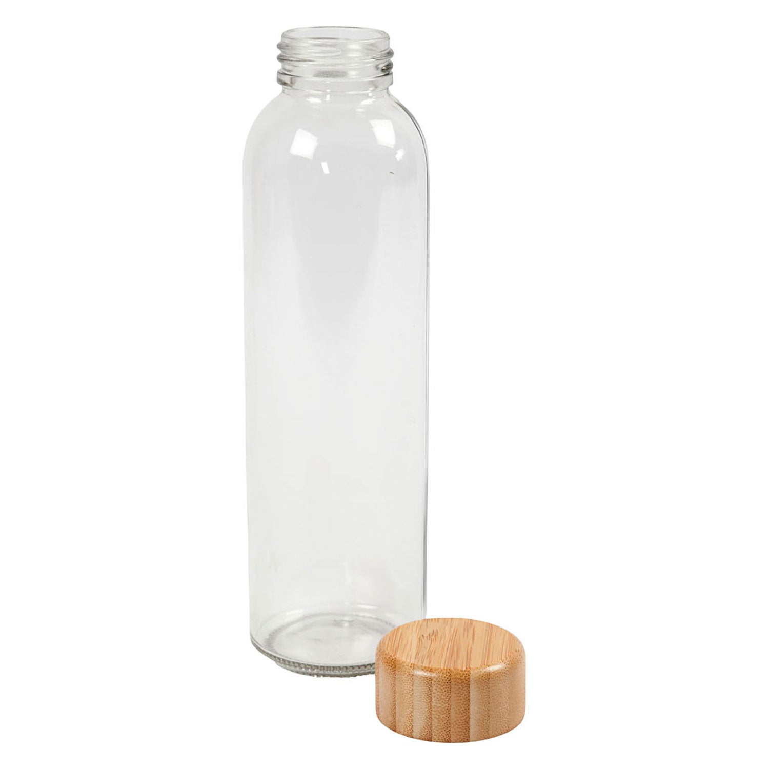 Bouteille d'eau de la société Creativ avec couvercle en bambou