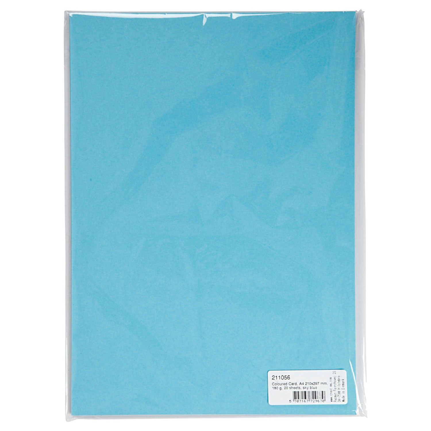 En carton coloré ciel bleu A4, 20 feuilles
