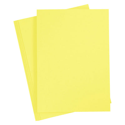 Carton coloré, jaune canari, A4, 20 feuilles