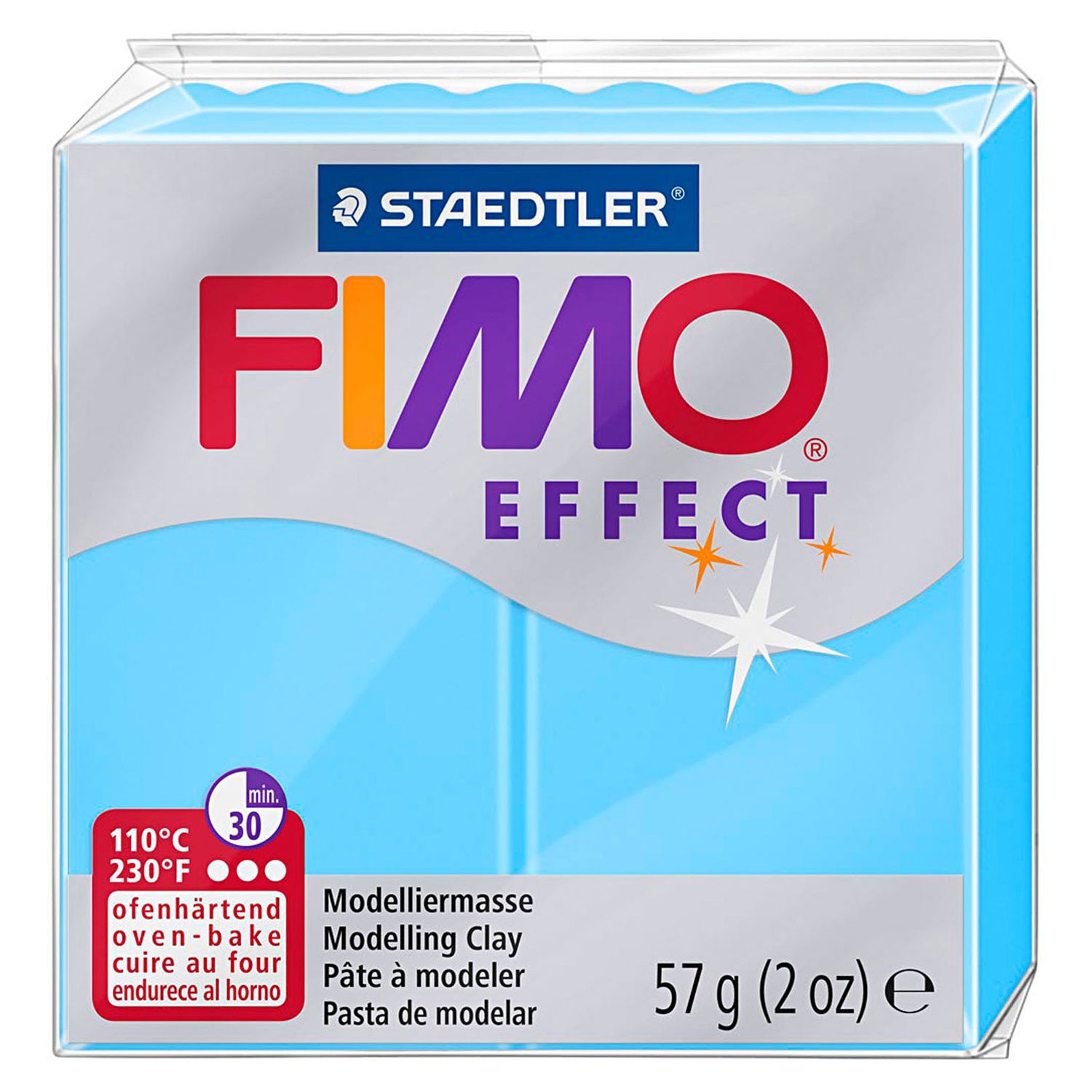 FIMO Effet Montage Clay Neon Bleu, 57GR