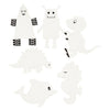 Comparties à broderie Animaux et robots, 18dlg.