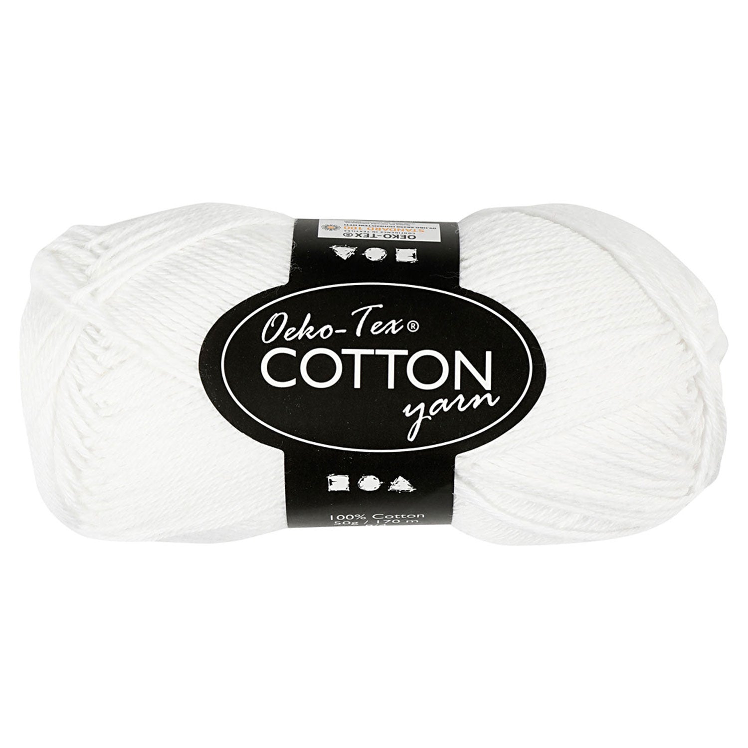 Creativ Company Cotton Garen, blanc, 50gr, 170m