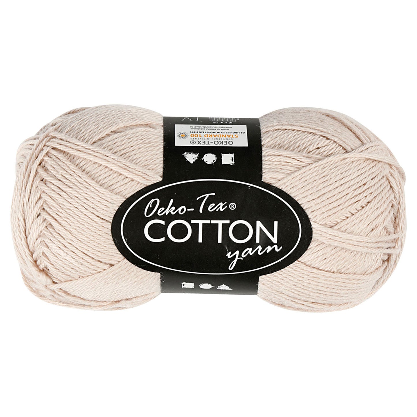 Fil de coton, couleur de sable, 50gr, 170m