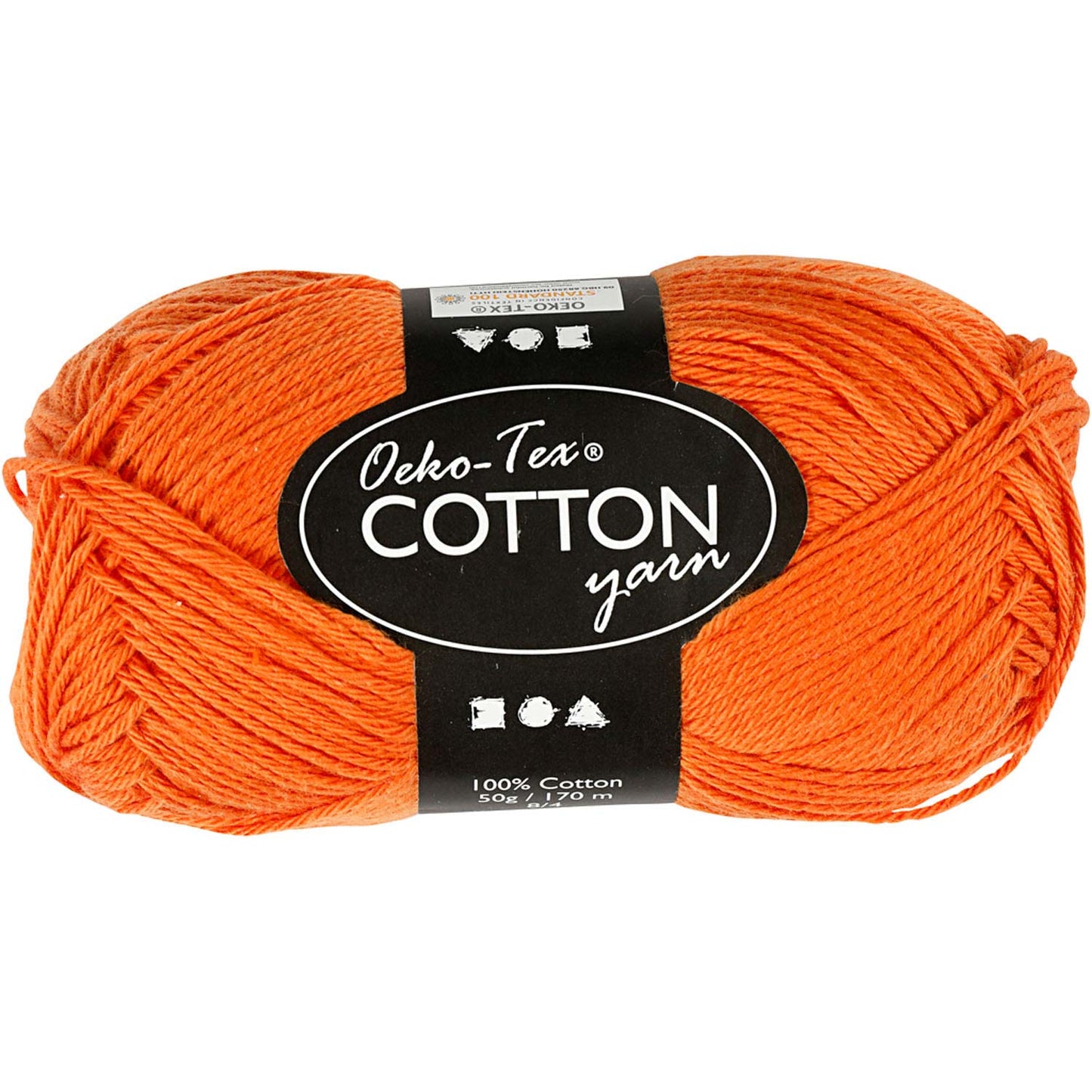 Fil de coton, orange, 50gr, 170m