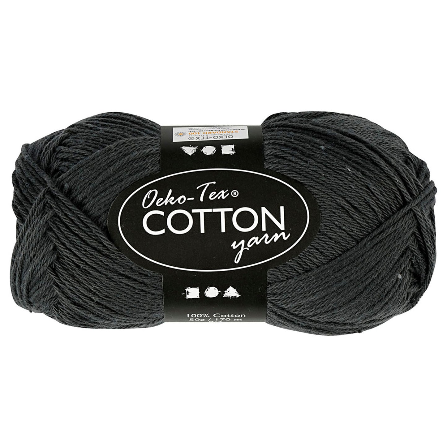 Fil de coton, anthracite, 50gr, 170m