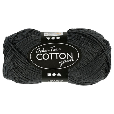 Fil de coton, anthracite, 50gr, 170m