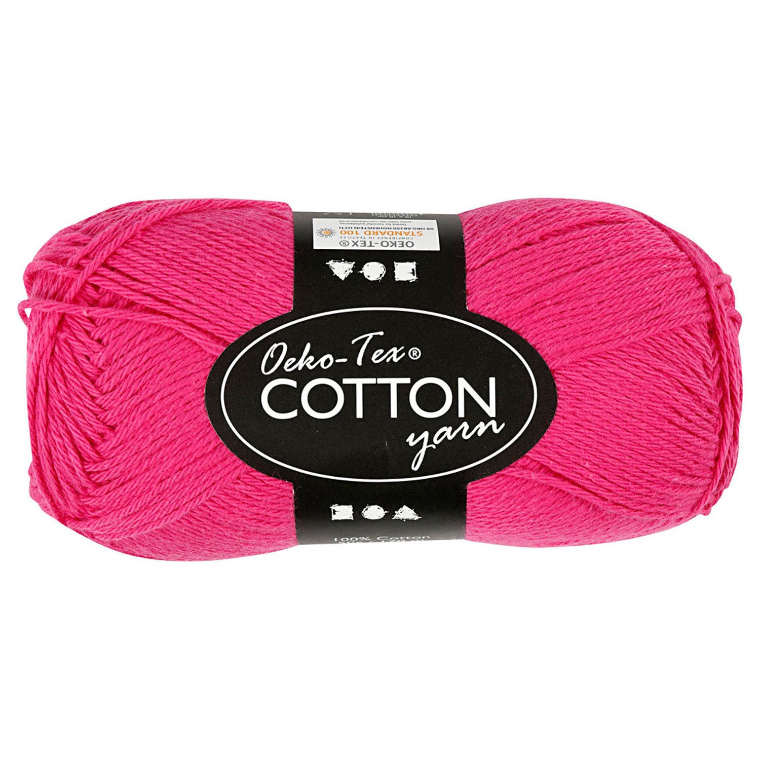 Fil de coton, rose, 50gr, 170m