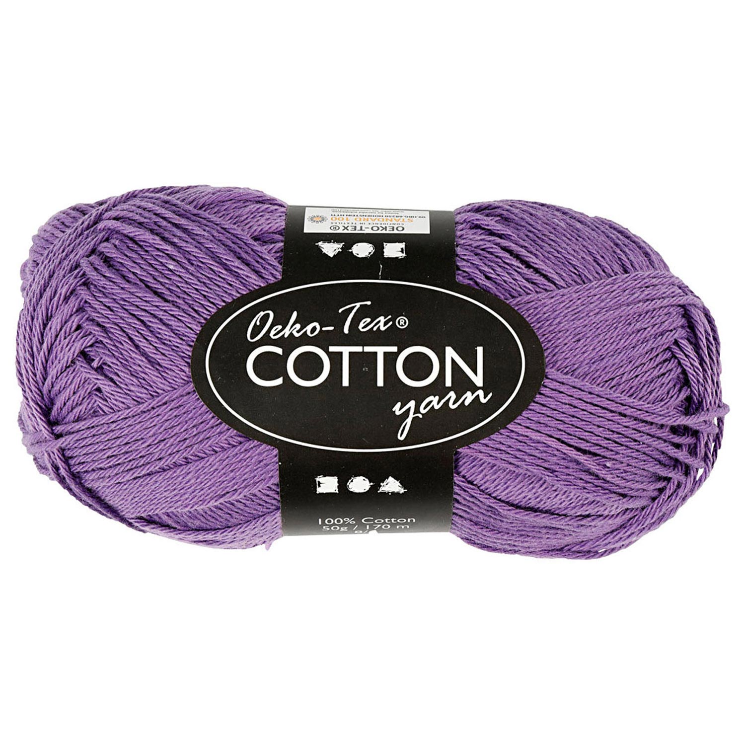 Fil de coton, violet, 50gr, 170m