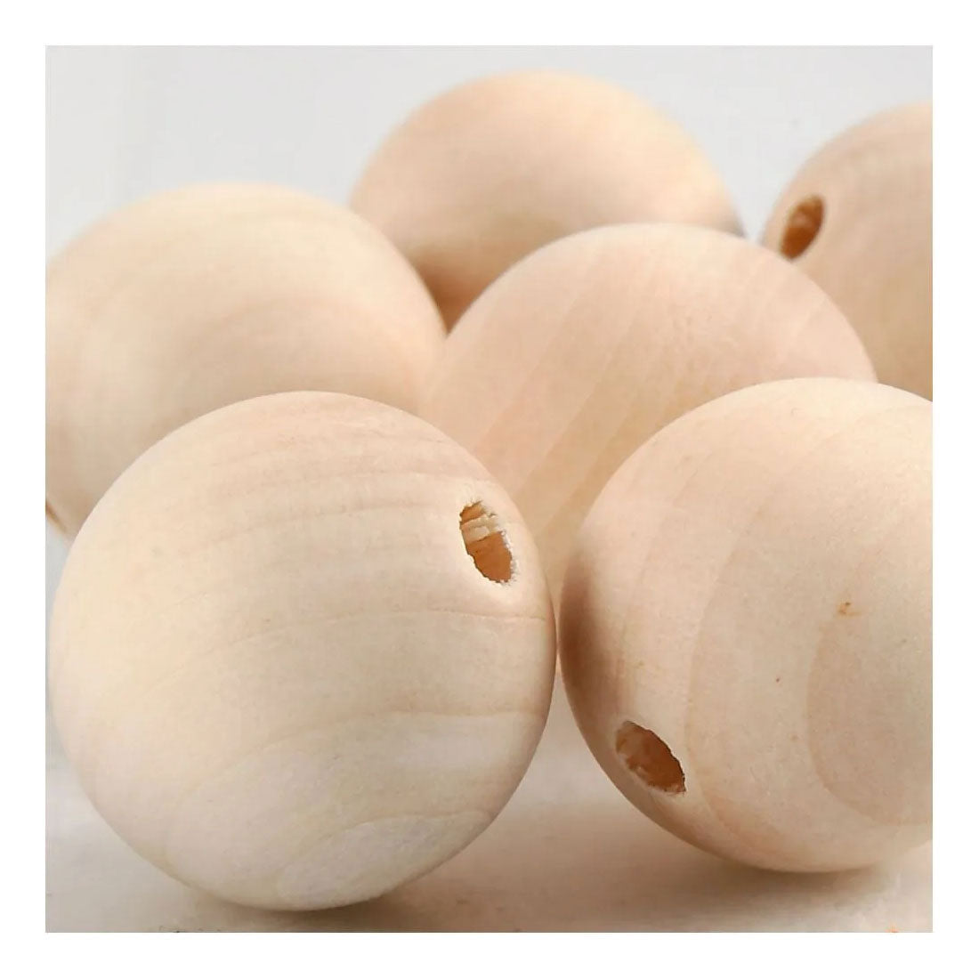 Perles en bois Ø 25 mm, 8e.