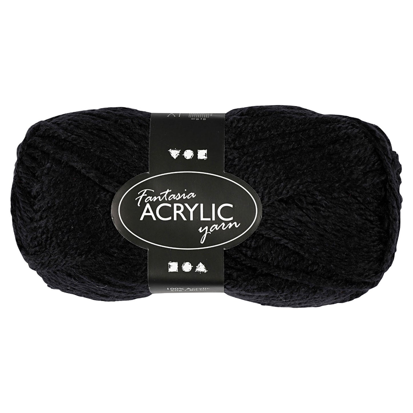Fil acrylique, noir, 50gr, 80m