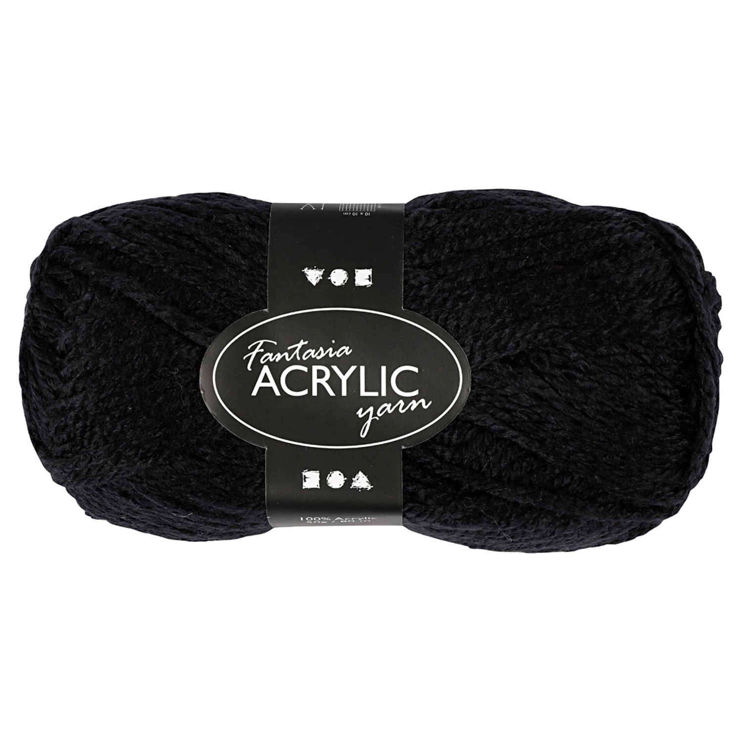Fil acrylique, noir, 50gr, 80m
