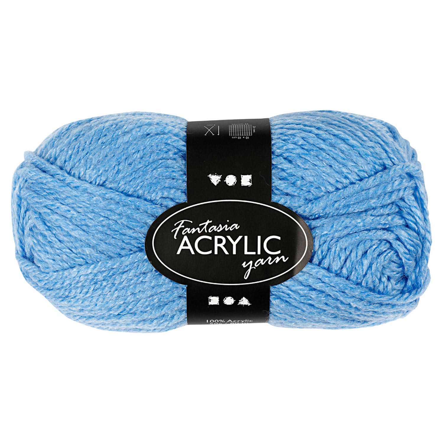 Fil acrylique, bleu, 50gr, 80m