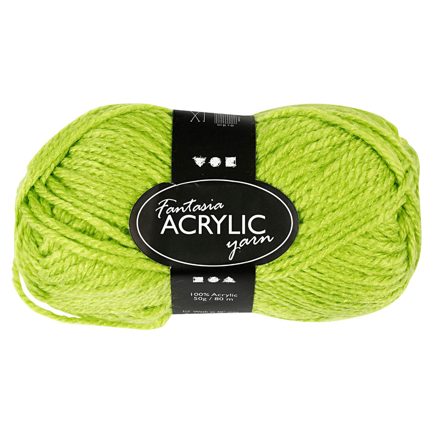Fil acrylique, vert clair, 50gr, 80m