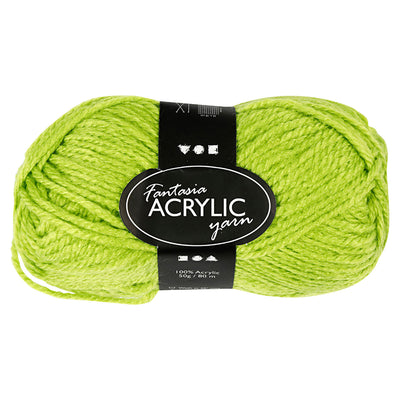 Fil acrylique, vert clair, 50gr, 80m