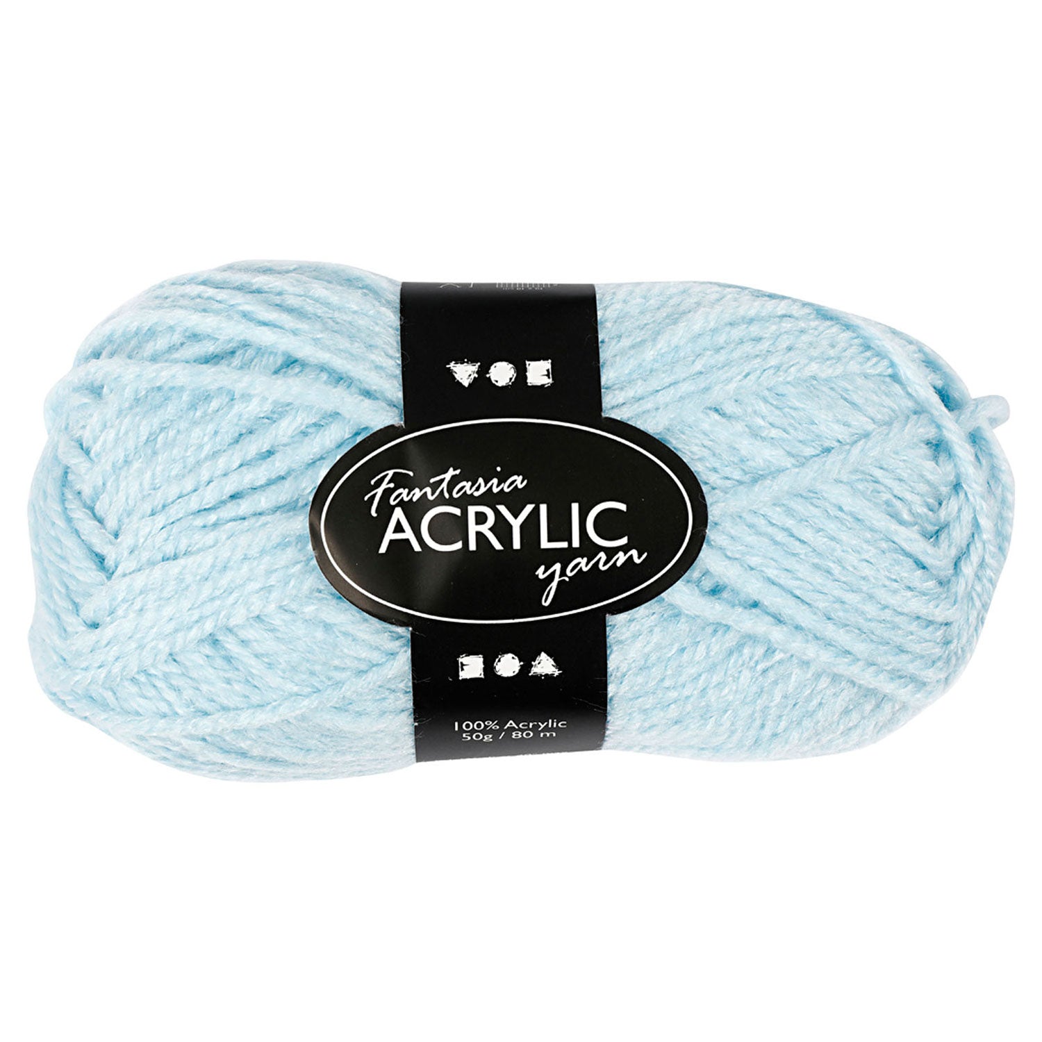 Fil acrylique, bleu clair, 50gr, 80m