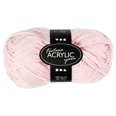 Fil acrylique, rouge clair, 50gr, 80m