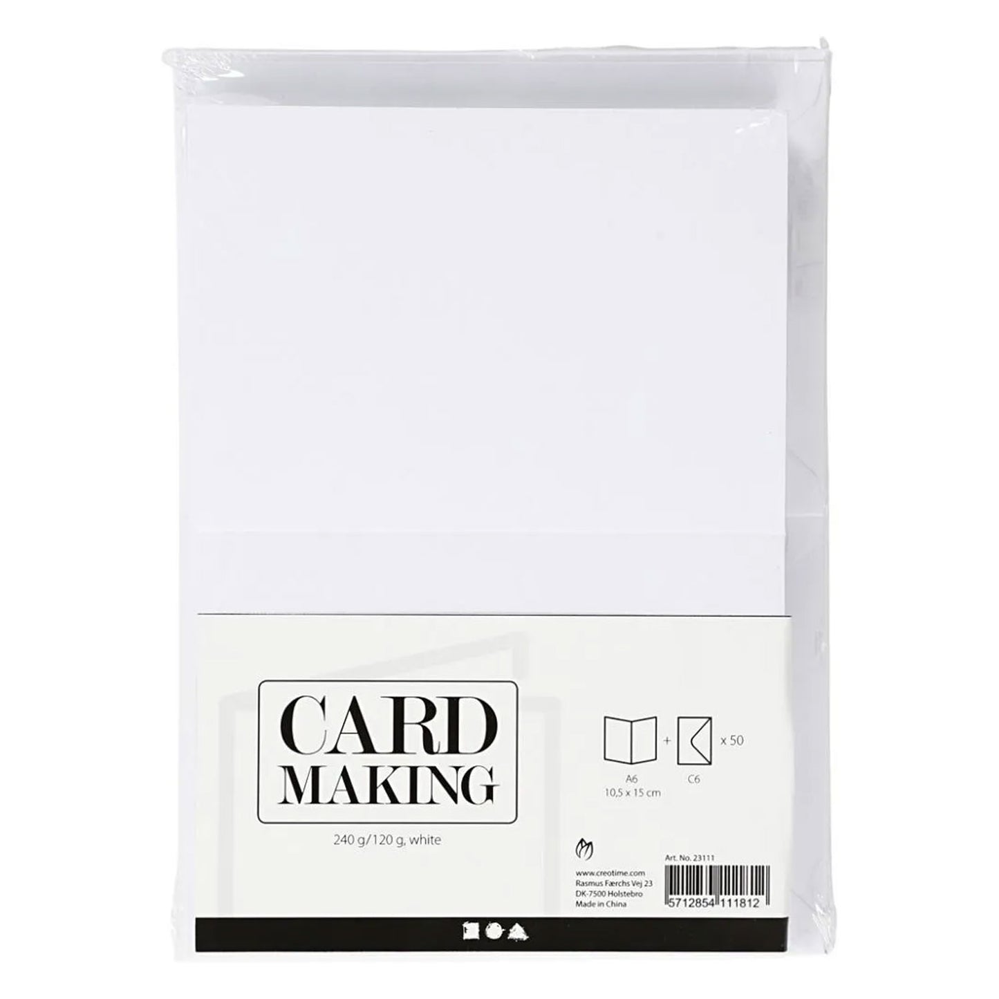 Cartes et enveloppes blanches, 50e.
