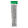 Chenille Argent 30cm, 50pcs.