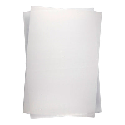 Feuilles de film rétractable blanc mat 20x30, 10pcs.