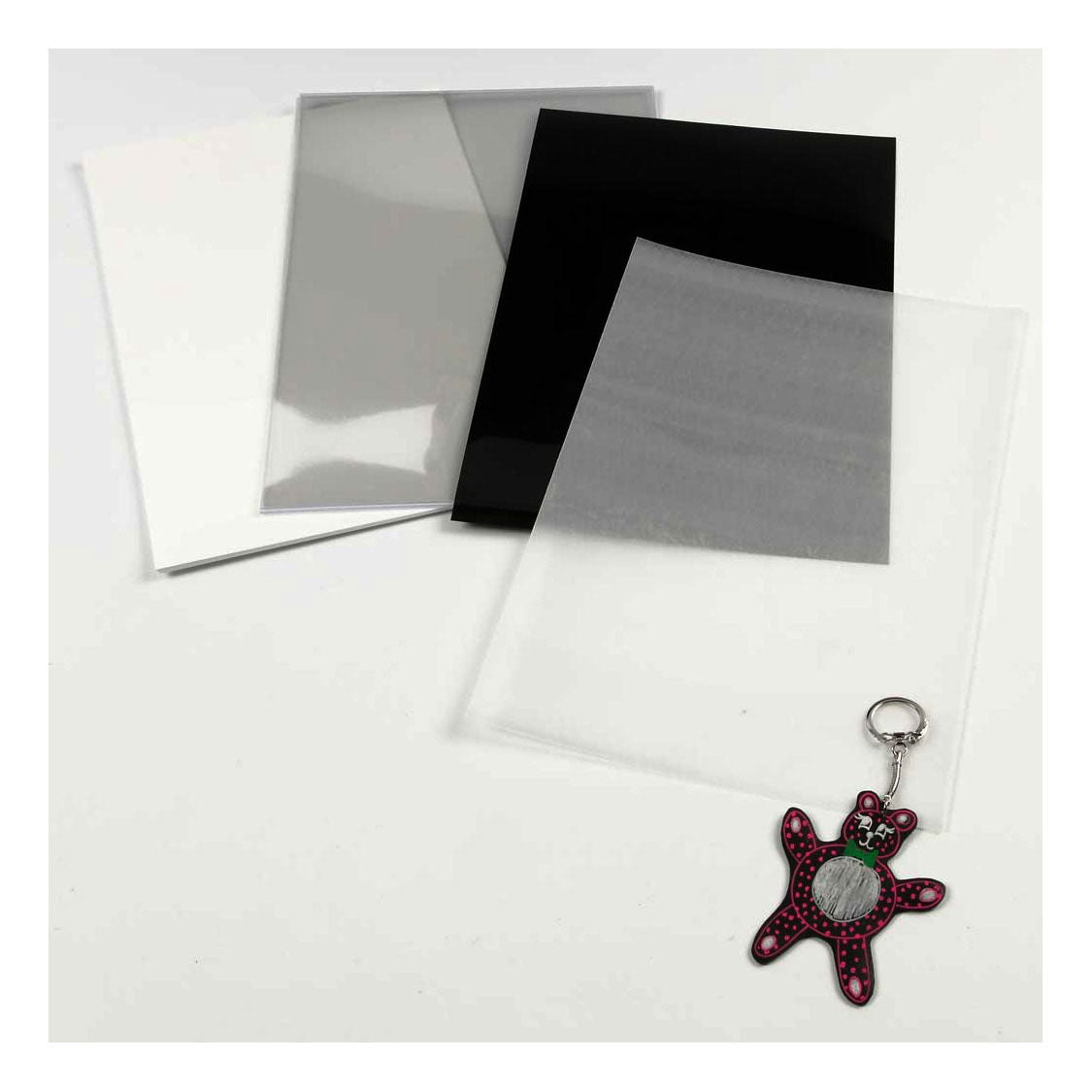 Feuilles de film rétractable blanc mat 20x30, 10pcs.