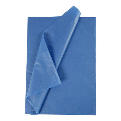 Creativ Company Paper de tissu bleu 10 feuilles 14 gr, 50x70cm