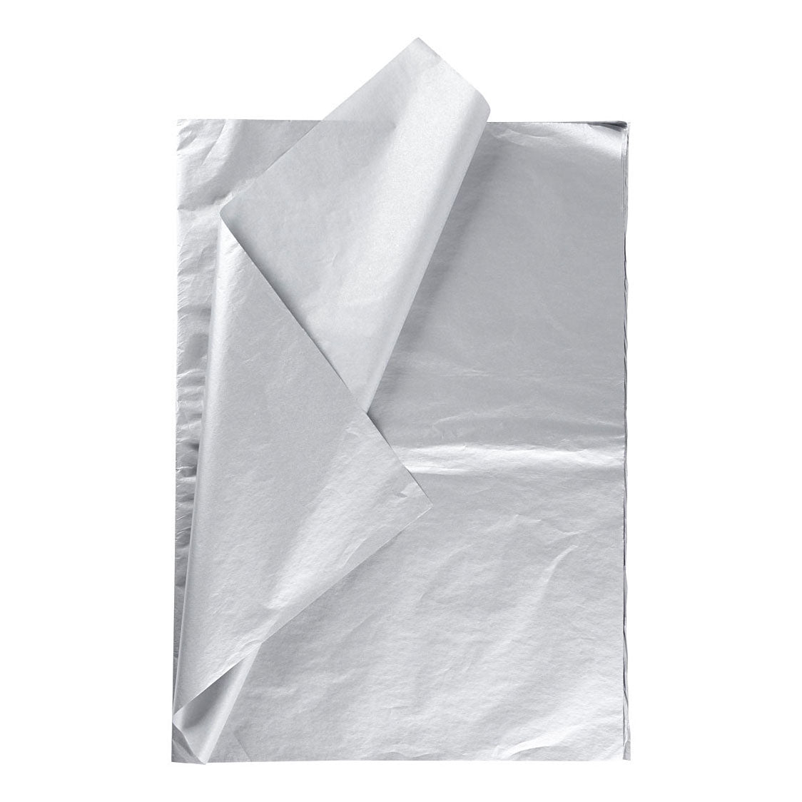 Creativ Company Paper de tissu argent 6 feuilles 14 gr, 50x70cm