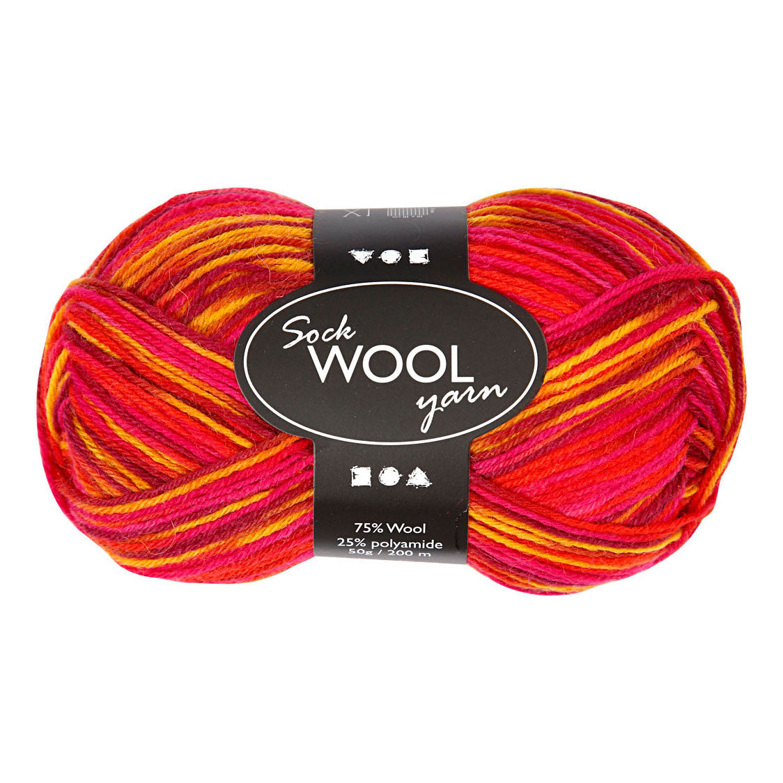 Creativ Company chaussettes en fil rouge orange, 200 cm