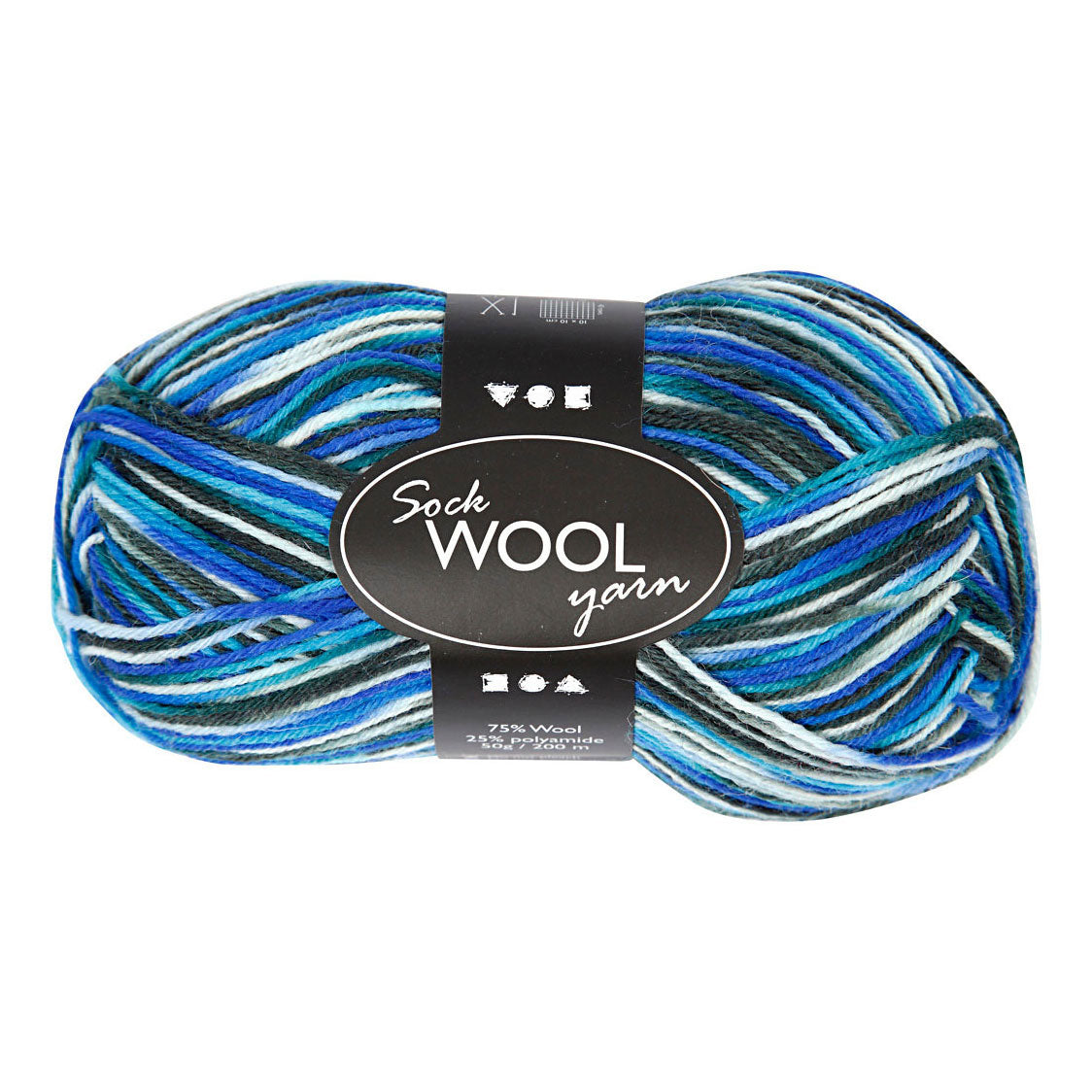 Creativ Company Fil à chaussettes Blaw Turquoise, 200m