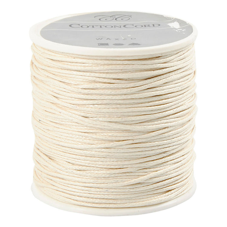 Creativ Company Cordon en coton blanc cassé Épaisseur 1 mm, 40m