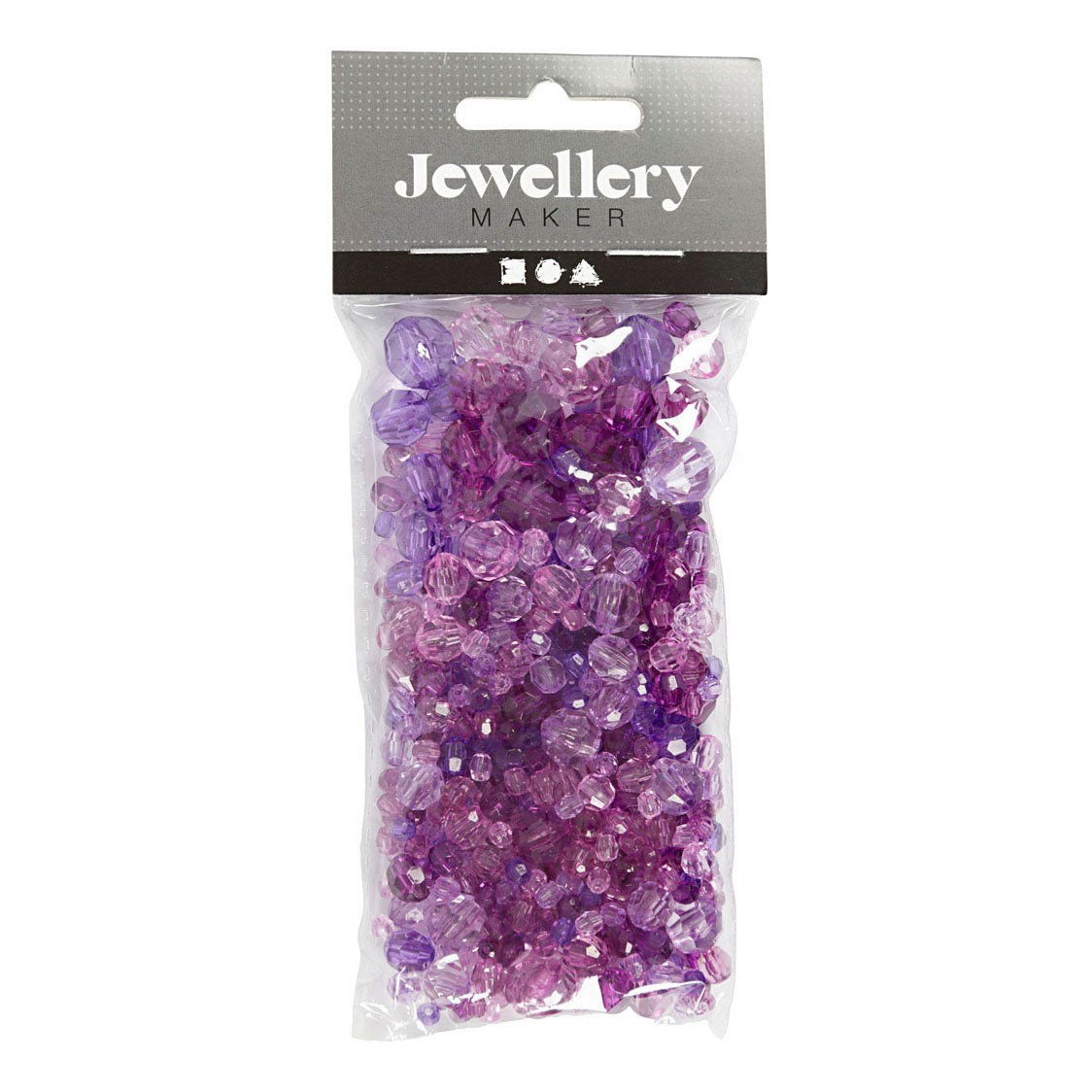 Creativ Company Facet Beads Mix Purple, 45 grammes
