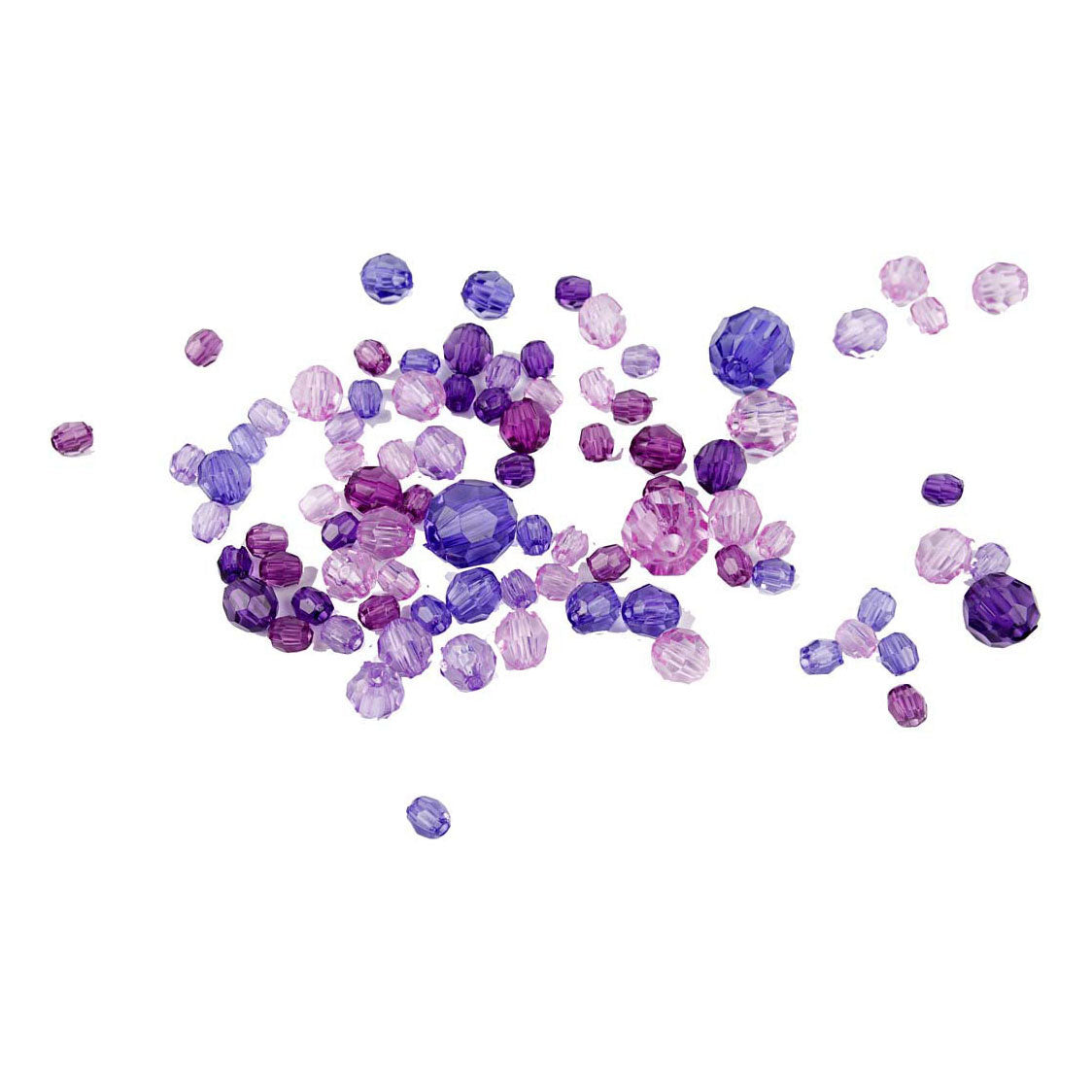 Creativ Company Facet Beads Mix Purple, 45 grammes