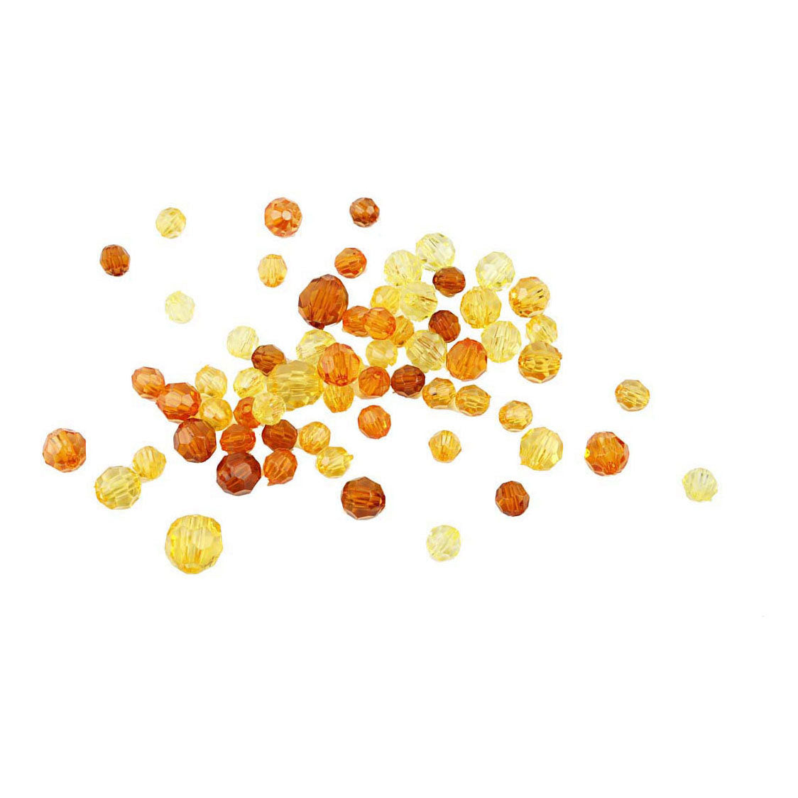 Perles de facettes de la société crétiv mélange jaune, 45 grammes