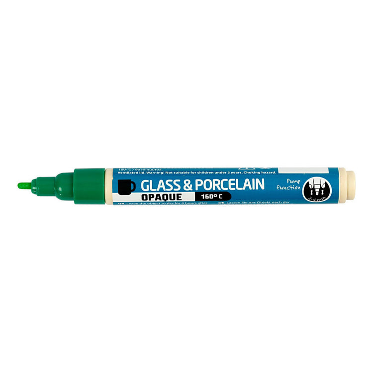 Creativ Company Glasen Porcelaine Démarrage du recouvrement vert