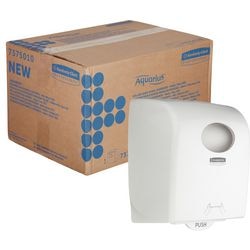 Distributeur de serviettes en rouleau Aquarius 7375 plastique blanc