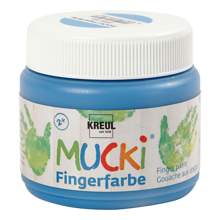 Creativ Company Mucki Finger Paint bleu, 150 ml