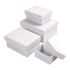 Creativ Company Boîtes rectangulaires blanches avec couvercle, 4e.