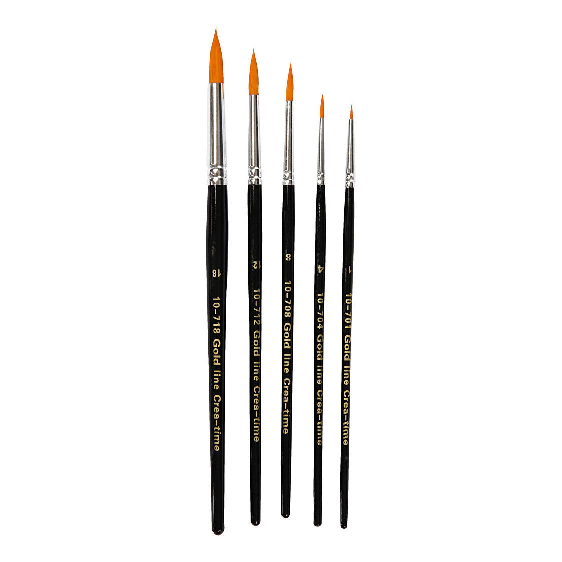 Creativ Company Gold Line Brosses Round, 5e.