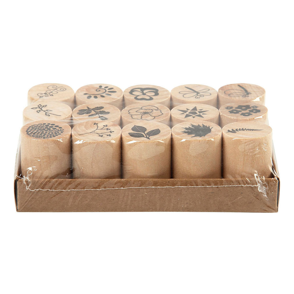 Creativ Company Deco Art Stamps Fleurs et feuilles, 15dlg.