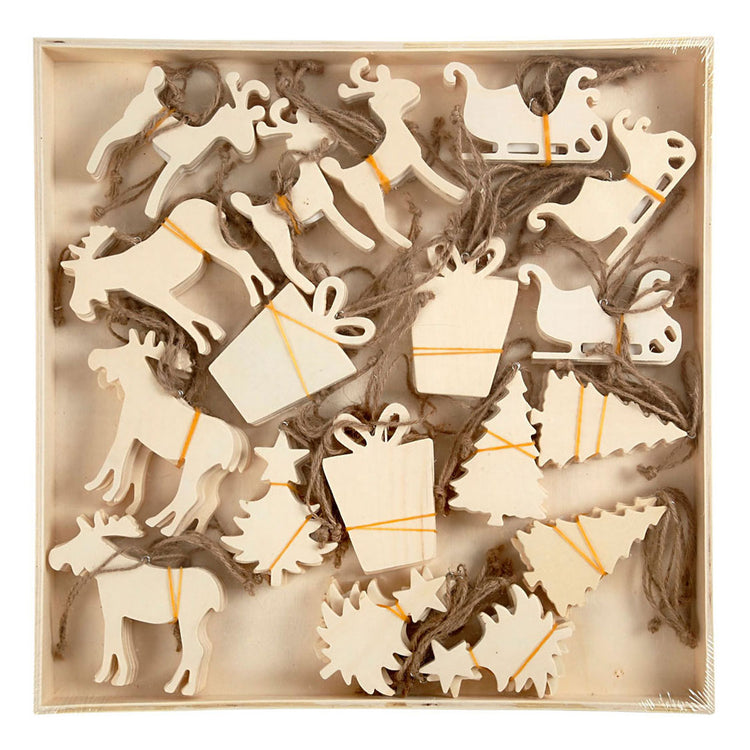 Creativ Company Wooden Ornaments Christmas Thème, 90e.
