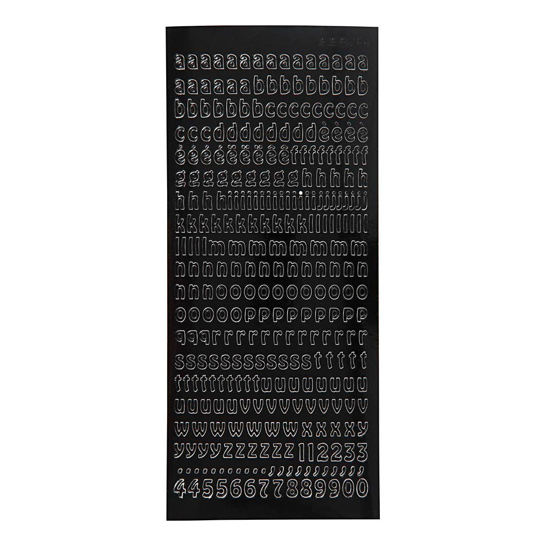 Creativ Company Stickers Small Letters Small Black, 1 Feuille