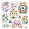 Creativ Company Diamant Stickers Pâques Oeufs de Pâques, 1 feuille