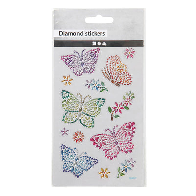 Creativ Company Diamant Stickers Butterfly, 1 feuille